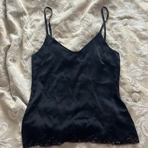 Black silk cami